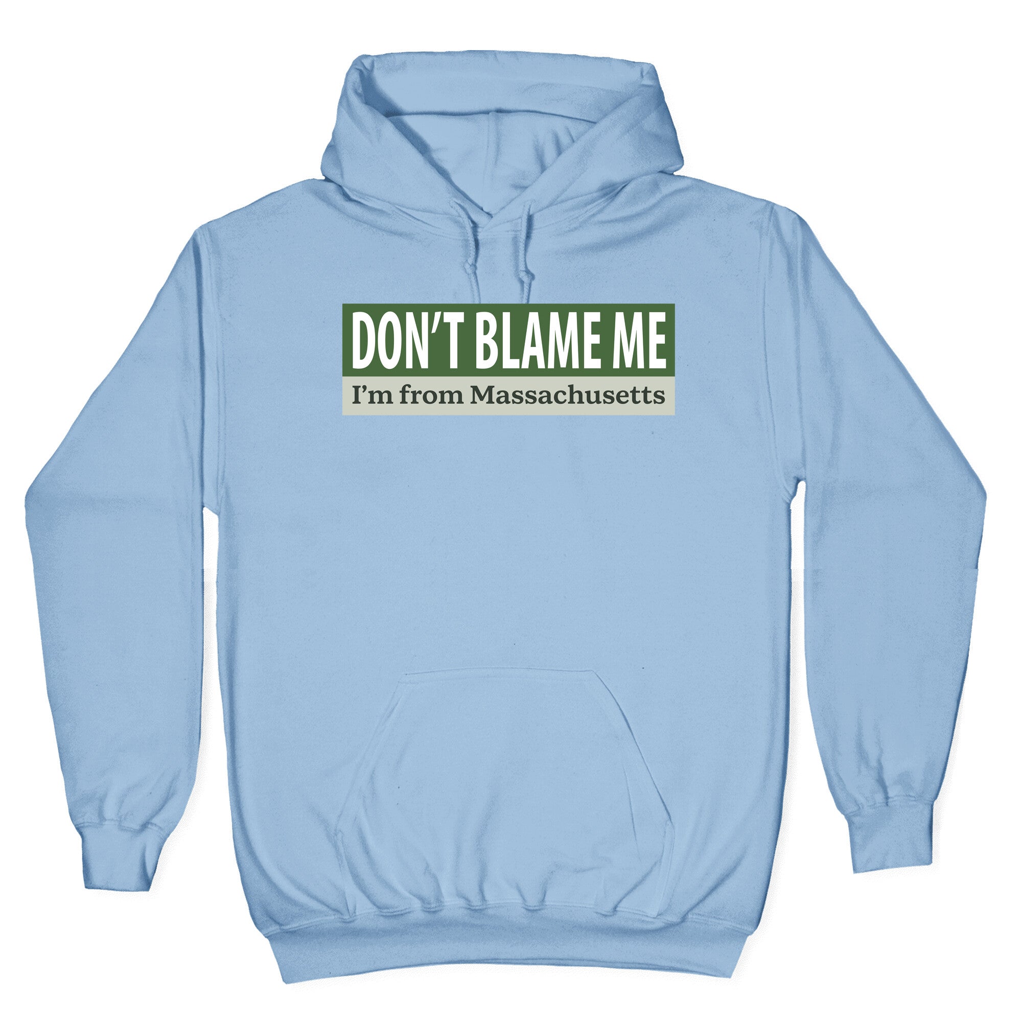 dont blame me im from massachusetts Hoodie